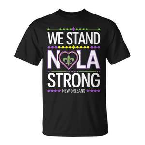 Camiseta vintage We Stand Nola Strong con diseño de la cultura de Louisiana - Product Image 1