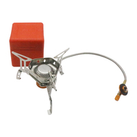 Réchaud de camping portable en acier inoxydable léger, résistant au vent, pliable, avec allumage électronique pour l'extérieur et la maison