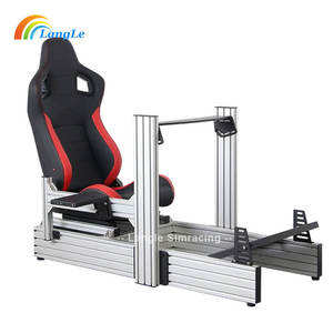 Nouvelle conception de cadre en profilé d'aluminium noir Moza R5, volant de course Sim Racing Rig, conduite automobile, avion, <span class=keywords><strong>Fanatec</strong></span> Racing Sim Dd <span class=keywords><strong>Wheel</strong></span> - Product Image 3