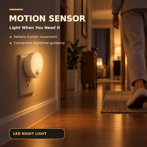 Luz LED con Sensor de Movimiento para Ahorro de Energía, Enchufable, Luz Nocturna con Sensor de Luz, 0.5W, 2700K, Blanco Cálido, ABS, para Escaleras y Pasillos - Product Image 5