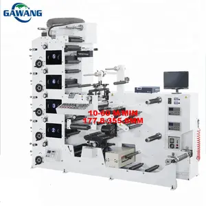 Adesivo de rolo da máquina da impressão da etiqueta com impressora de cor cor 2/4/6 plc e tinta de transferência da tela sensível ao toque rapidamente