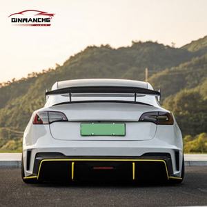 Pour Tesla modèle 3 mise à niveau kit carrosserie large pare-chocs avant pare-chocs arrière capots de moteur en fibre de carbone et <span class=keywords><strong>becquet</strong></span> de voiture GT - Product Image 6