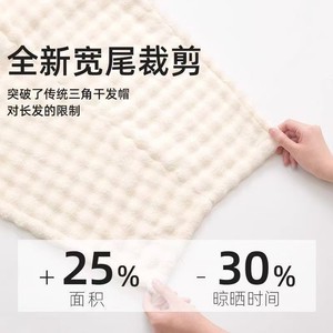 Gorro de secado de cabello Jiemeirui, de forro polar coral, de secado rápido, para cabello largo, para adultos - Product Image 1