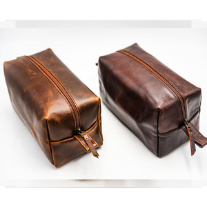 Wholesale Leather <b>Wash</b> <b>Bag</b> with Customized Embossed Design Premium <b>Travel</b> Toiletry Organizer Zipper Storage Pouch Custom Logo - Product Image 5