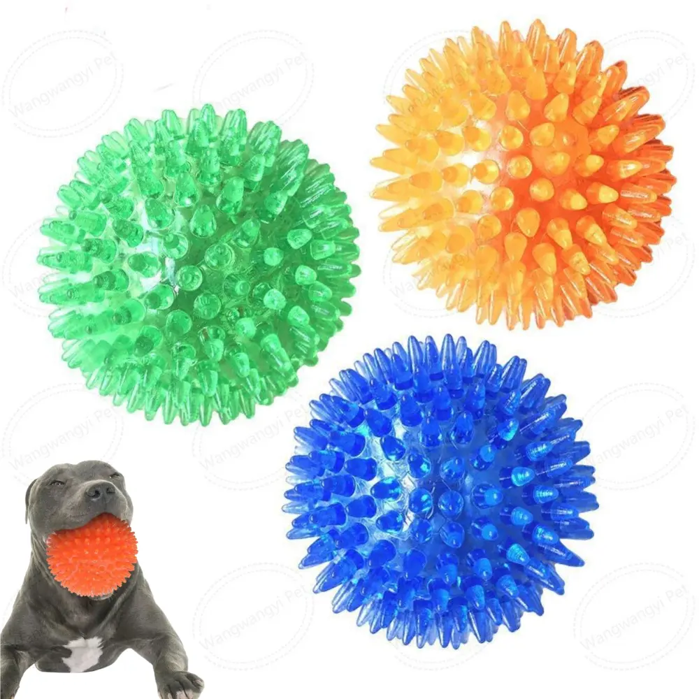 Spiky Squeaker Ball Dog Toy Squeaky Fetch Balls per cani di taglia piccola e media