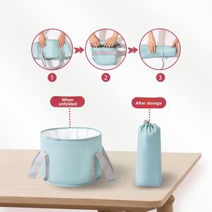 Voyage Portable En Plastique Écologique Bain De Pieds <span class=keywords><strong>Seau</strong></span> Pliable Rétractable Pliant Isolé 10L Capacité Pied Lavabo - Product Image 1