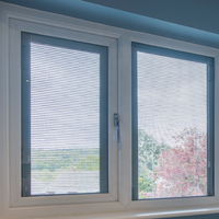 Fenêtre à battant en PVC insonorisée à double vitrage NUOXIN, design américain moderne, avec stores enrouleurs intégrés, isolation thermique