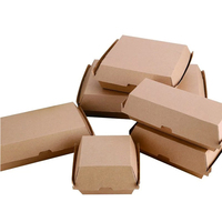 Emballages alimentaires personnalisés en papier kraft pour pique-niques, fêtes, restauration rapide, plats à emporter, avec couvercles, pour sushis, chips, gaufrage, recyclés