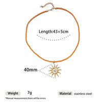 Corde de soie tressée en acier inoxydable grande étoile de mer conque soleil coquille hippocampe collier à breloques été océan écharpe collier de plage