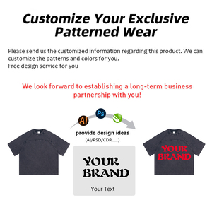 เสื้อยืดโอเวอร์ไซส์ลายบาติกวินเทจ ผ้าคอตตอน 100% หนานุ่ม คอทรงโอ แขนราแกลน ลวดลายพื้นผิวแบบวินเทจ - Product Image 4