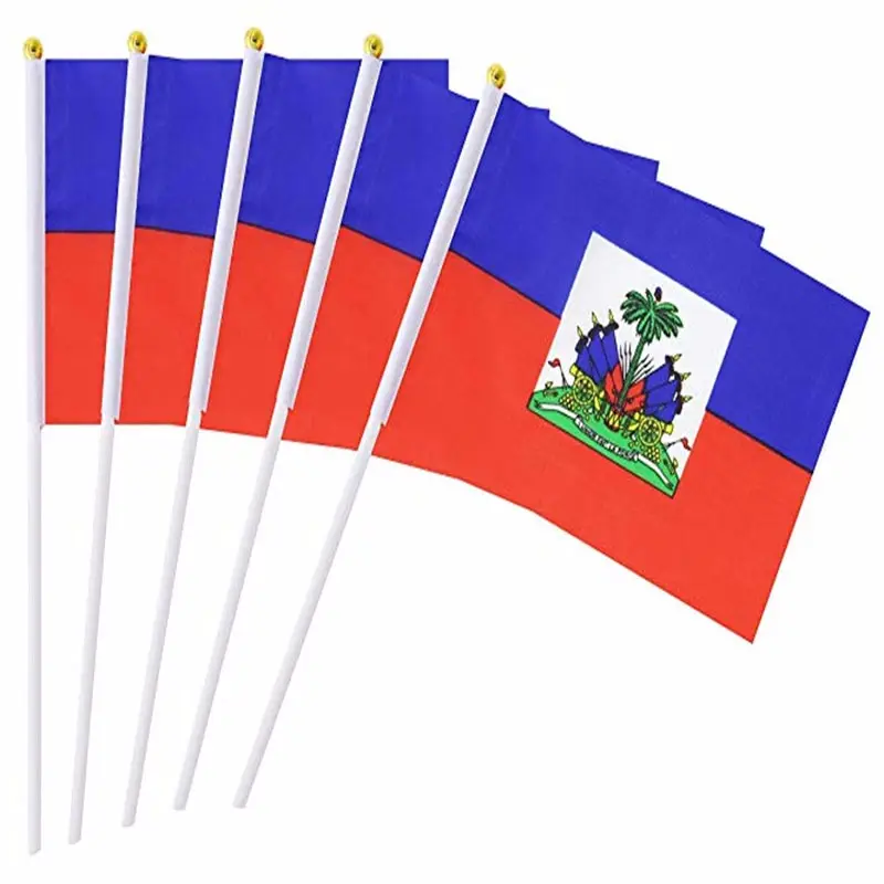 Bandeira de poliéster com logotipo personalizado, bandeira decorativa dupla face para carros, bandeira com estampa personalizada para janelas, bandeira de mão estampada personalizada