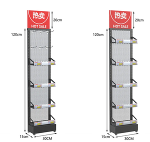 Étagères promotionnelles multi-niveaux en fil de fer métallique sur mesure pour les magasins de proximité, les supermarchés, les stands de snacks et de boissons - Product Image 5