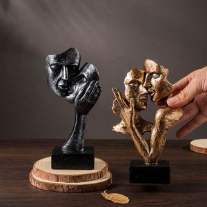 Adornos de Resina de <span class=keywords><strong>Estilo</strong></span> Nórdico Creativo para Parejas, Accesorios de Alta Gama para Sala de Estar y <span class=keywords><strong>Comedor</strong></span>, Decoraciones Artísticas para el Hogar - Product Image 2