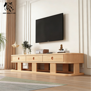 china factory <b>low</b> cost customize in stock natural style Eco-Friendly <b>TV</b> Sideboard for Living Room Bedroom Newest Wood <b>TV</b> Cabinet - Product Image 4
