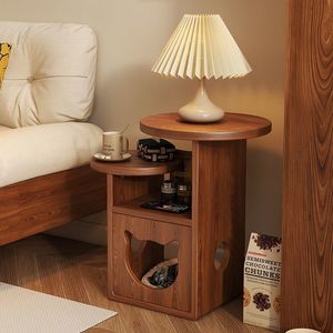 Nordic Import Solid Wood Bedroom Side Cabinet Simple Modern Storage Nest for Pine <strong>Log</strong> for Living Room Cat Bed Design - Product Image 1