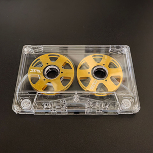 Cassette audio transparente avec bobines pour enregistrement et collection, style vintage, magnétique - Product Image 2