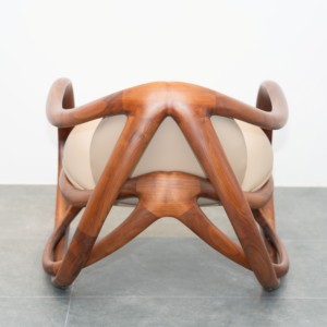 Elegante Sillón Chaise Longue de Madera Maciza con Tapicería de Cuero Premium, Muebles Modernos para el Hogar, Hotel, Villa PISANO - Product Image 3