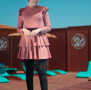 Maillots de bain pour femmes de style musulman, taille <span class=keywords><strong>plus</strong></span>, imperméables, solides, couvrant entièrement le corps, ensemble de <span class=keywords><strong>3</strong></span> pièces, faible MOQ, vêtements de plage - Product Image 3