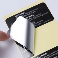 Autocollant de logo d'étiquette de commande de panneau électrique adhésif d'avertissement personnalisé pour appareil électrique