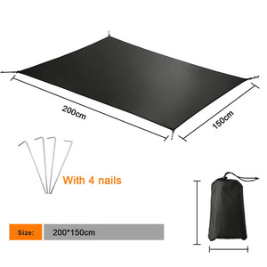 Esterilla de Picnic Xinjun 200x150cm Impermeable y Resistente a la Humedad, para Camping, Playa, con Clavijas, Portátil, Rectangular, Negra - Product Image 1