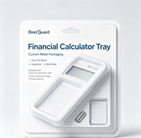 Emballage sous blister personnalisé pour calculatrice de poche, emballage sous blister transparent en PET pour composants de fournitures de bureau pour étudiants