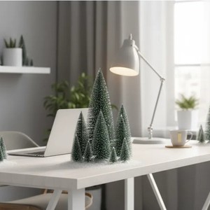 Sanwei thanh lịch mini đổ xô Cây giáng sinh Tabletop trang trí nội thất nhân tạo Xmas cây hoàn hảo cho trang trí trong nhà - Product Image 6