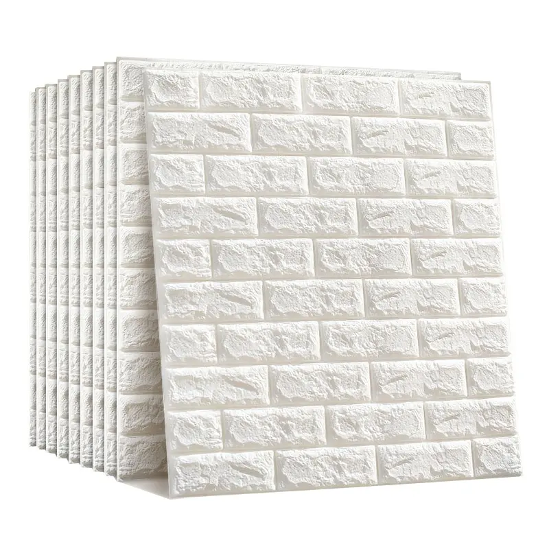 Self Adhesive 3d design water proof Wall Tiles foam brick wallpaper for kids