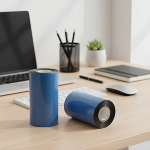 Thermal Transfer Ribbon Black Resin 110mm x 300m Ink Outside 1 Inch Core For Label Printing - Product Image 1