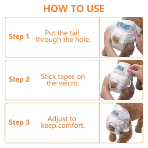 Couches jetables pour chiens femelles pour la miction de chiens dans la chaleur Pot Training <span class=keywords><strong>Incontinence</strong></span> Solution efficace pour animaux de compagnie - Product Image 4
