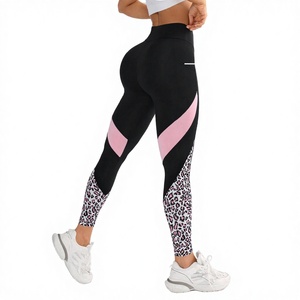 Leggings Deportivos de Cintura Alta para Mujer, Estampado de Leopardo, Transpirables, de Spandex/Nailon, Elásticos, Levanta Glúteos, para Yoga - Product Image 2
