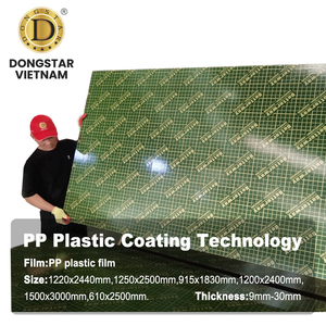 Contrachapado Recubierto con Película de PP Verde de 18 mm, 4x8 pies, Resistente al Agua, con Pegamento WBP, para Encofrados de Hormigón - Product Image 1