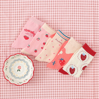 Chaussettes ras du cou OEM à pois rose pâle pour femmes, en coton et élasthanne, respirantes, tricotées, mignonnes et décontractées