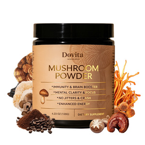Café aux champignons Arabica de fabrication américaine, certifié GMP, mélange Lion's Mane, Reishi, Cordyceps, Chaga, 30 portions, certifié GMP, 200g - Product Image 1