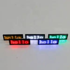 Identificador de led usb vermelho, azul, verde, amarelo, branco, roxo, recarregável, programável, etiqueta de nome inteligente