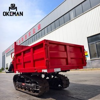 OKEMAN 1-Tonnen-Diesel-Raupendumper mit Motor, Pumpe & Getriebe für Landwirtschaftlichen Transport in Bauernhöfen, Obstgärten und Bergen