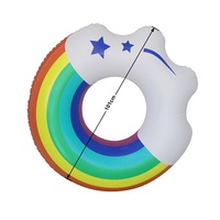 Bouée de natation gonflable personnalisée en PVC, nuage arc-en-ciel, haute qualité, tube flottant pour l'eau