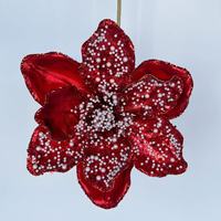 Fleurs artificielles de Poinsettia de Noël pour décoration intérieure, présentations de fêtes, décorations de cérémonie et de maison, vente en gros