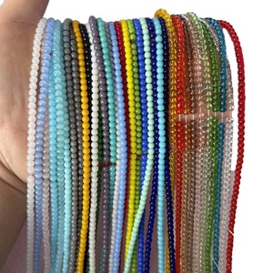 Cuentas <span class=keywords><strong>de</strong></span> Vidrio <span class=keywords><strong>de</strong></span> 3mm, Color Sólido, Multicolores, Sueltas, para Manualidades, Tejido, Pulseras, Collares, Joyería Vintage - Product Image 5