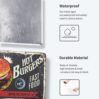 Panneau métallique vintage pour restaurant de hamburgers, le meilleur de la ville, 100% bœuf, frites chaudes, fondation 1956, décoration murale pour restauration rapide