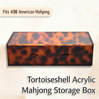 Boîte de rangement moderne en acrylique transparent épaissi pour Mahjong, grande capacité, anti-poussière, pour le divertissement