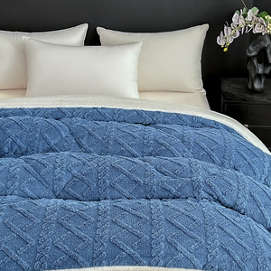 Nueva Ropa de Cama Moderna y Suave para el Hogar, Edredón de Poliéster Suave, Cálido y Agradable al Tacto, con Rayas de Tafetán, Edredón de Plumón para el Hogar, Acolchado Peludo por Ambos Lados - Product Image 2