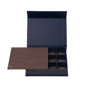 AOBO - Embalaje de Lujo Personalizado para Chocolate, Bandeja de Papel de Grado Alimenticio con Inserto y Estampado en Caliente con Lámina Dorada sobre Cartón Gris, Caja de Regalo - Product Image 2