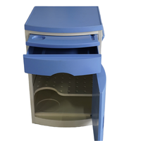 Armoire de lit médical bleue multifonction certifiée CE ISO, meuble de chevet en plastique pour hôpital, clinique, lit médical