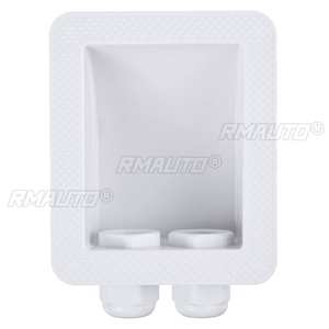 Caja de Conexiones ABS con Doble Entrada de Cable, Caja de Entrada de Cable Doble para Autocaravana, Blanca, con Doble Orificio, Accesorios para RV, Yate y Automóvil - Product Image 5