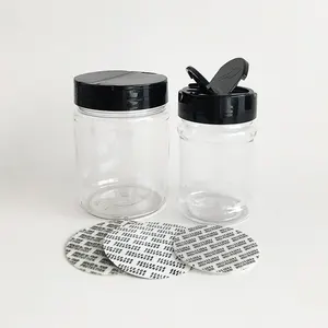 Прозрачные пластиковые банки для специй из ПЭТ, 230 мл, бутылка для специй с запаянной крышкой, пластиковые банки для специй