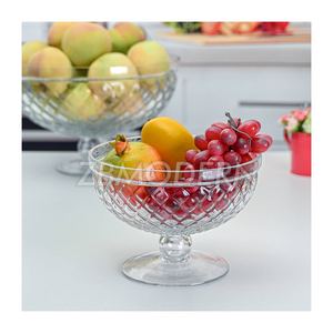 Frutero <span class=keywords><strong>de</strong></span> Cristal Transparente Decorativo para Mesa <span class=keywords><strong>de</strong></span> Comedor, Frutero <span class=keywords><strong>de</strong></span> Cristal <span class=keywords><strong>con</strong></span> Soporte - Product Image 4
