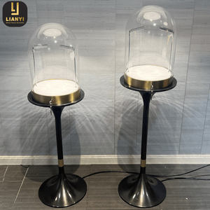 Escaparate de joyería tipo cuerno blanco con cubierta de vidrio a prueba de polvo para exhibición de gabinete de reloj de tienda minorista - Product Image 6