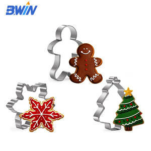 Coupeur de biscuits de Noël en acier inoxydable, outils de cuisson et de dessert - Product Image 2