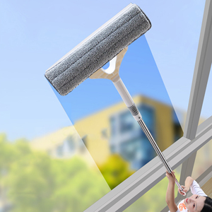 Brosses de sol de salle de bain en gros d'usine 3-en-1 avec <span class=keywords><strong>manche</strong></span> long réglable, essuie-glaces télescopiques en plastique pour nettoyage de fenêtres - Product Image 1