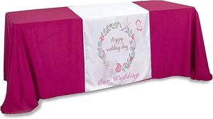 Chemin de table 100 % polyester 183 cm x 61 cm, supports vierges pour sublimation, pour logo personnalisé, décoration de fête, publicité pour vendeurs, couverture - Product Image 3